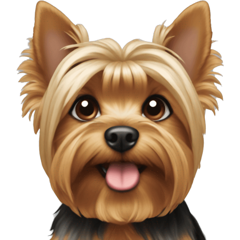 yorkie with the ears down emoji