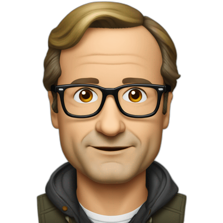 François Hollande en hipster  emoji