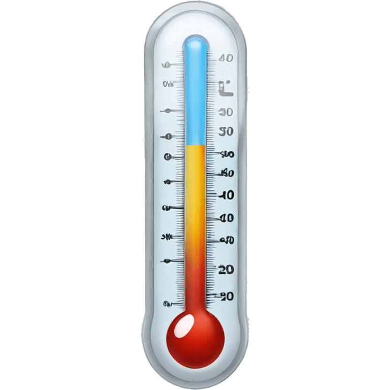 A thermometer that shows a low temperature and that it is freezing outside. emoji