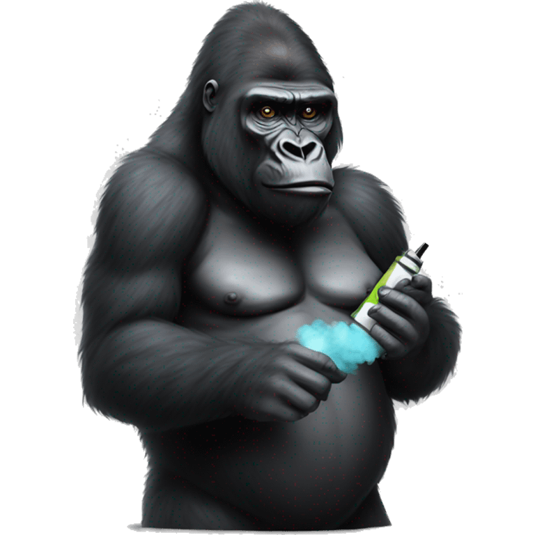 gorilla with vape emoji