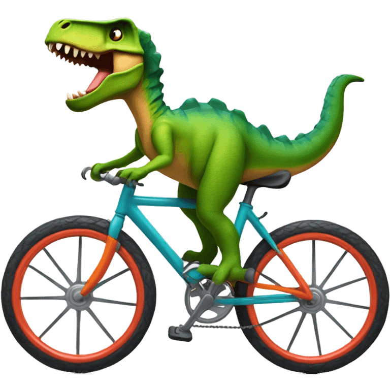 Dino riding a bike emoji