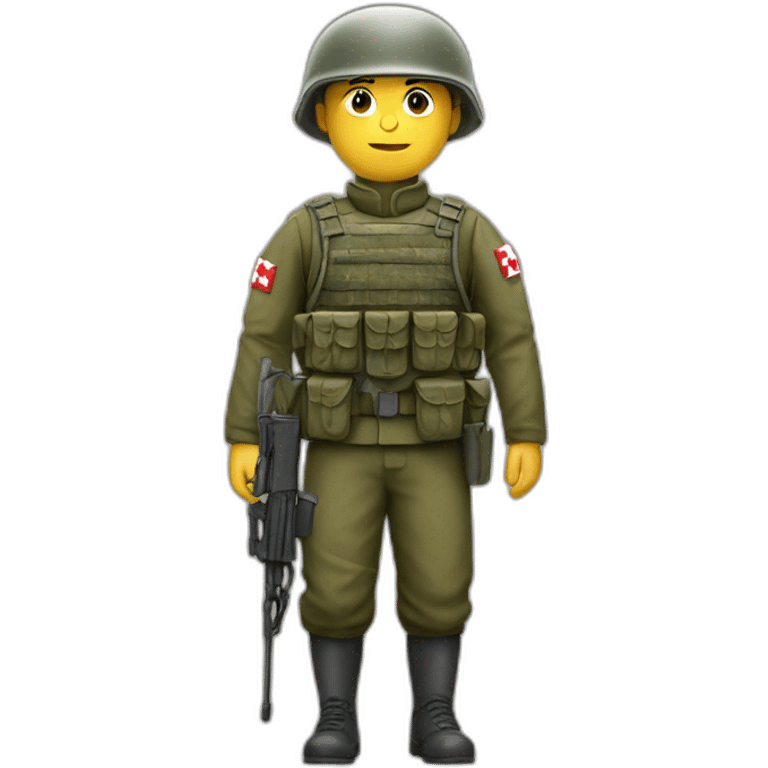 Swiss army soldier emoji