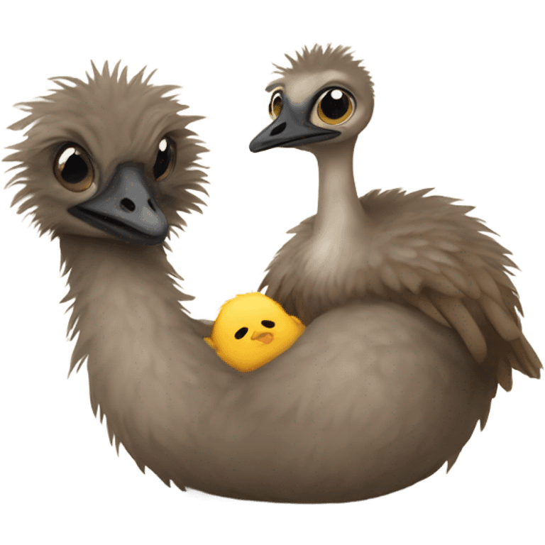 Emu in kangaroo pouch emoji