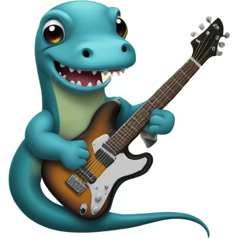 Electric eel playing guitar emoji