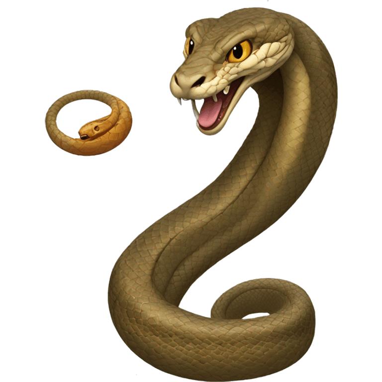 a Viper with an imposing behind and with a tongue hanging out emoji