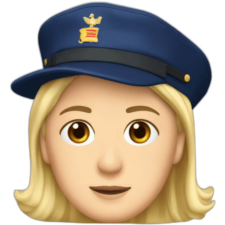 Marine le pen with a cap  emoji