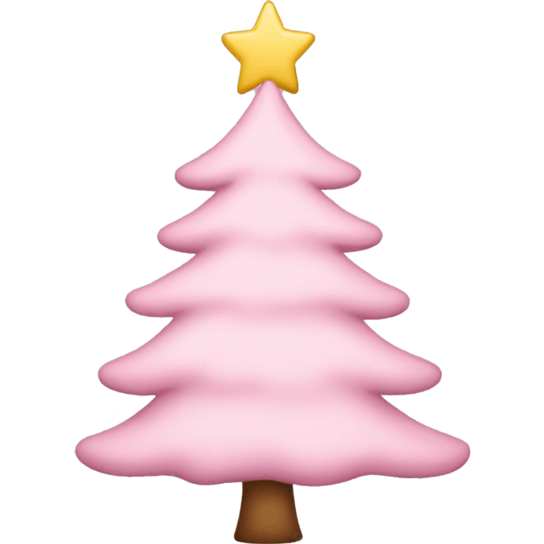 Light pink Christmas tree emoji