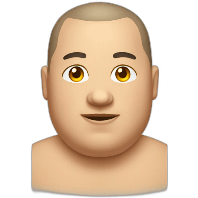 fat short buzzcut gay man emoji