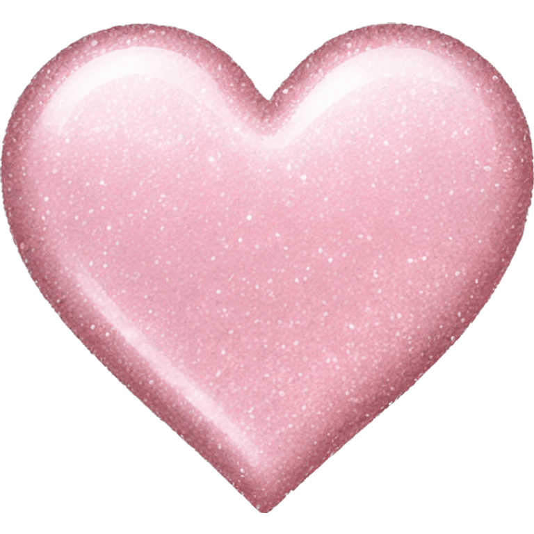 Pale pink glitter heart emoji