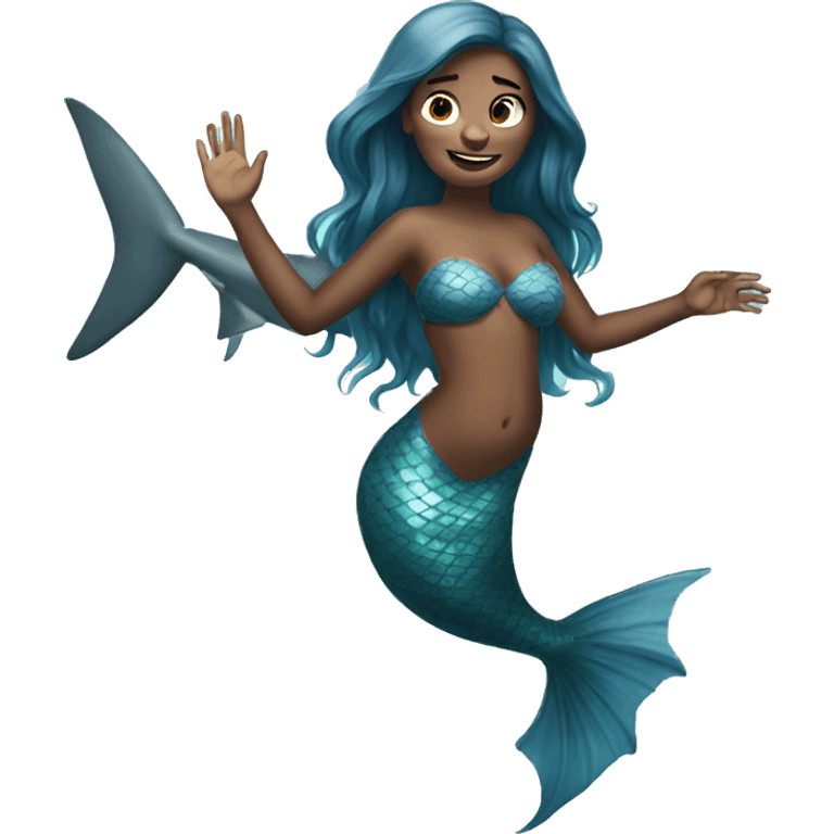 Shark mermaid emoji