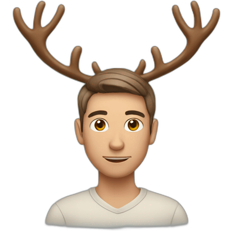 person with reindeer antlers emoji