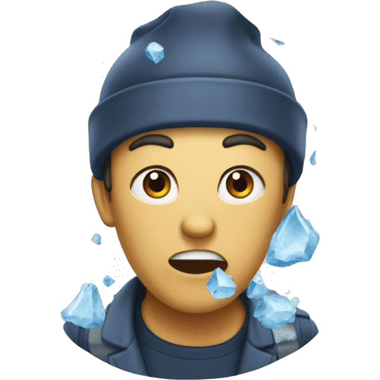 Extinguished icy emoji