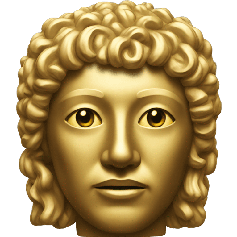 Golden ancient head sculpture  emoji