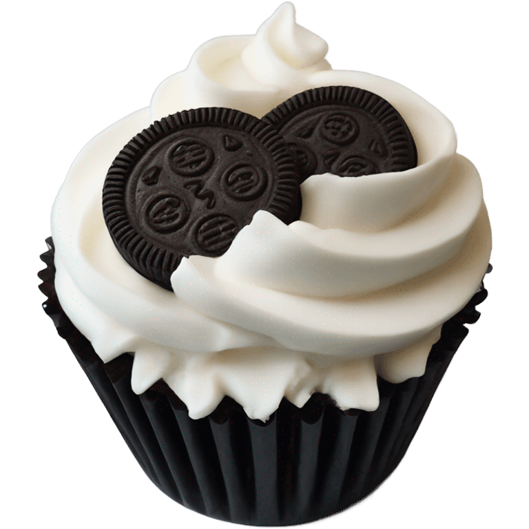 Oreo cookie cupcake emoji