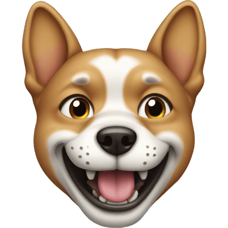 Dog clinching teeth  emoji