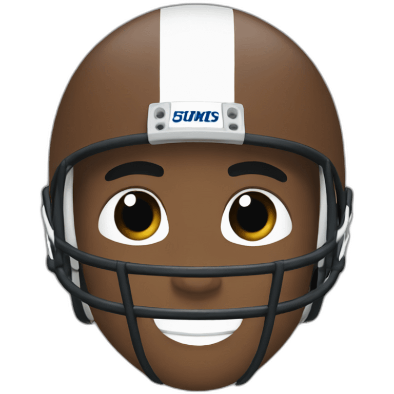 Mix of a football and à face emoji