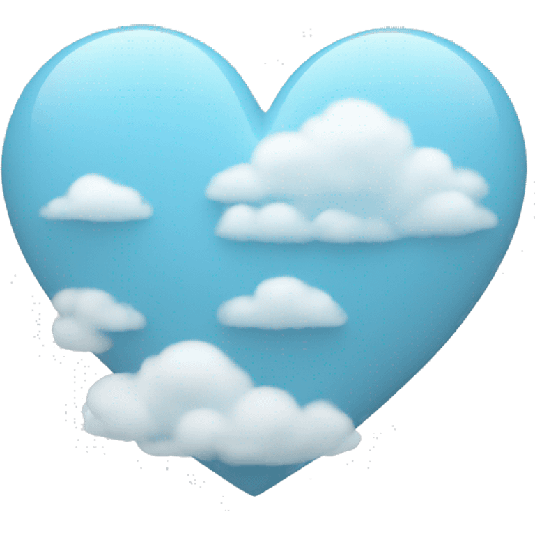 light blue heart + cloud emoji