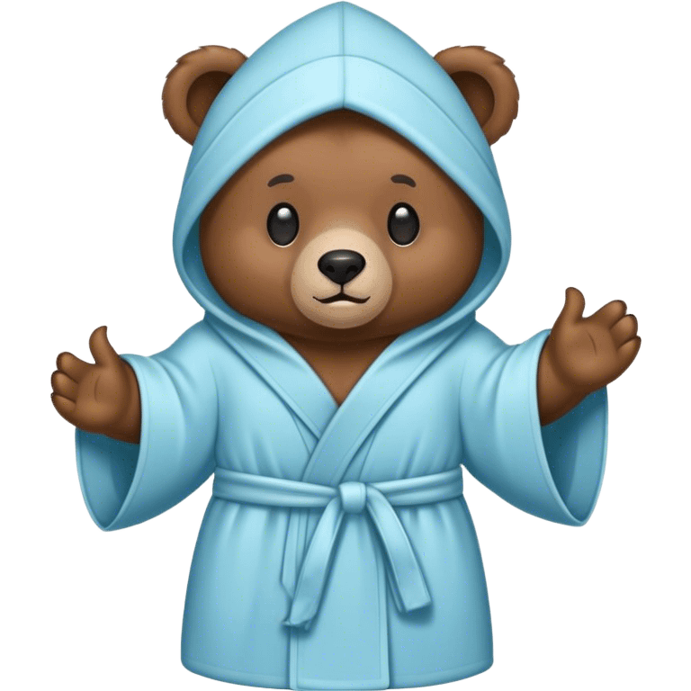 bear wearing a robe emoji