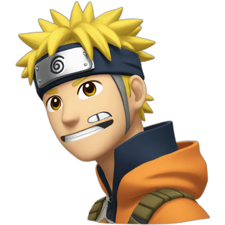 Naruto qui tiens une fleur emoji