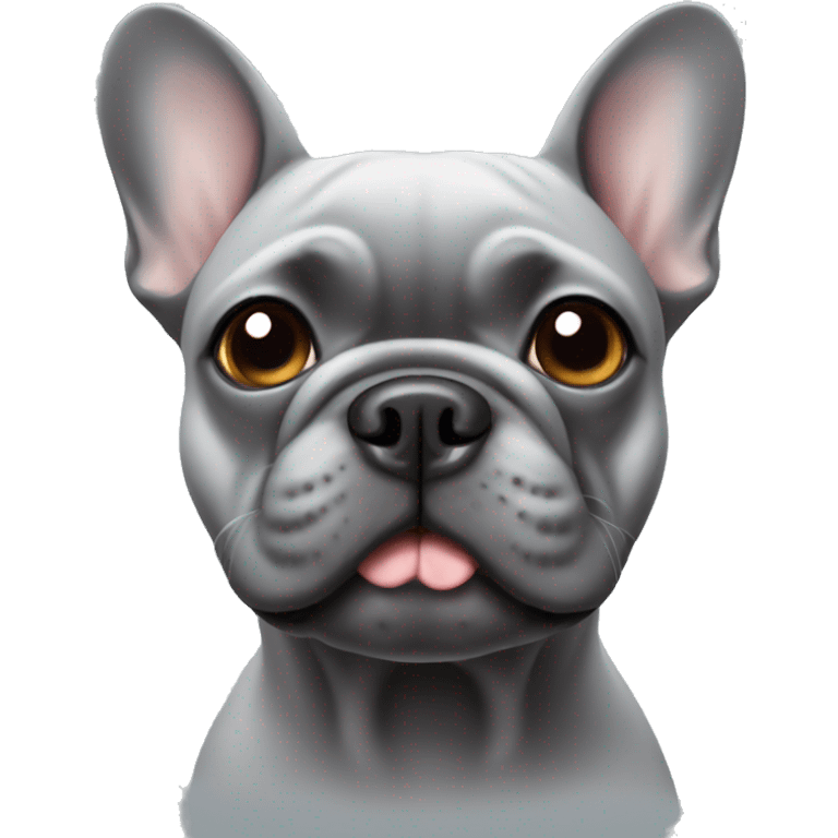 Grey french bulldog  emoji