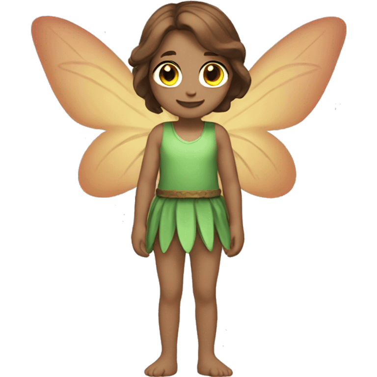 fairy with  brown hair and color wings  emoji