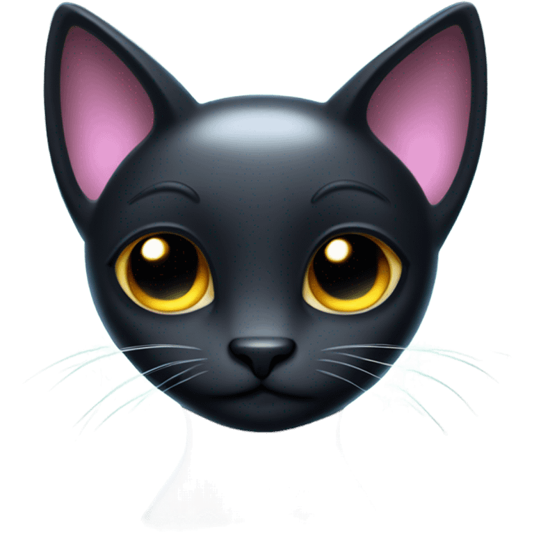 Glittery black cat emoji