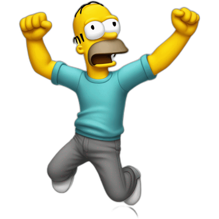 Homer qui fait un dab emoji