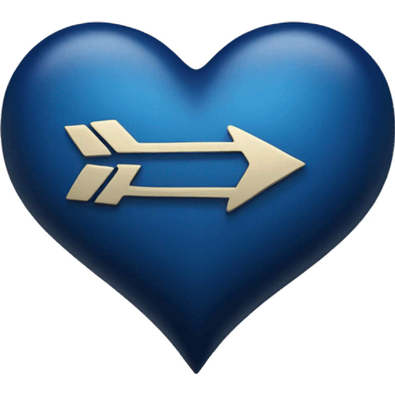 Dark blue heart with arrow emoji