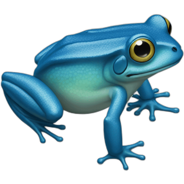 Blue frog  emoji