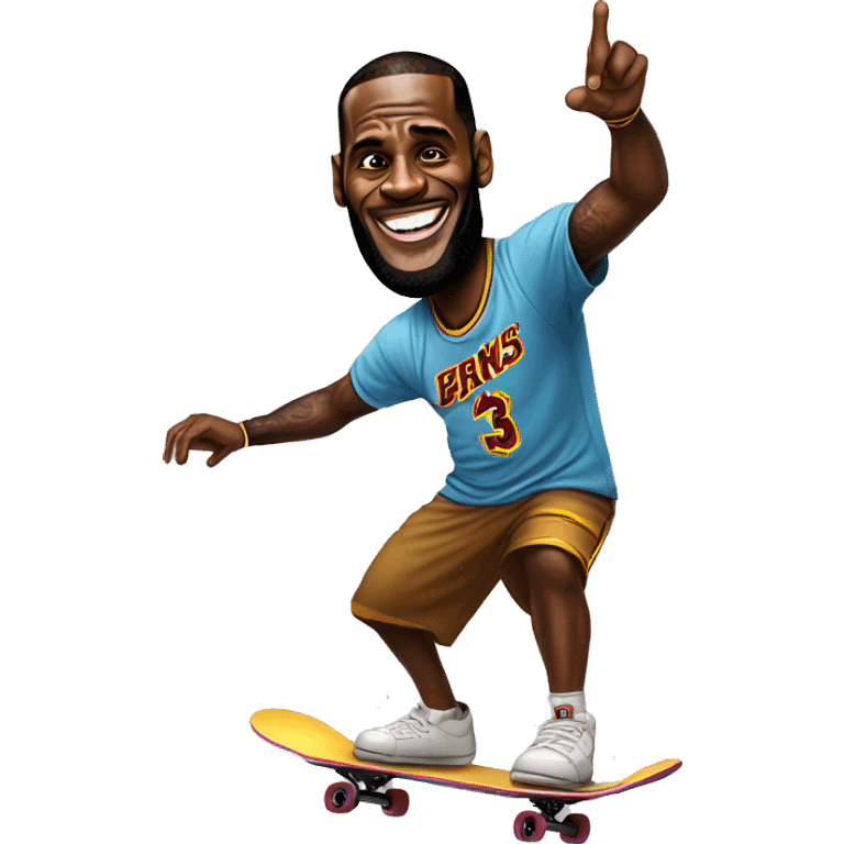 lebron on a skateboard emoji