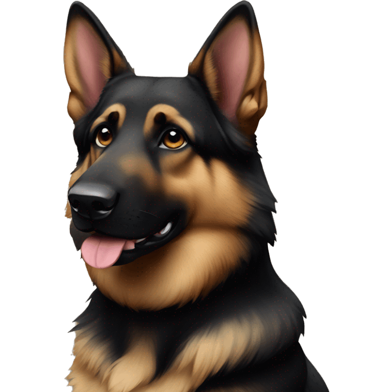 black and tan german shepherd emoji