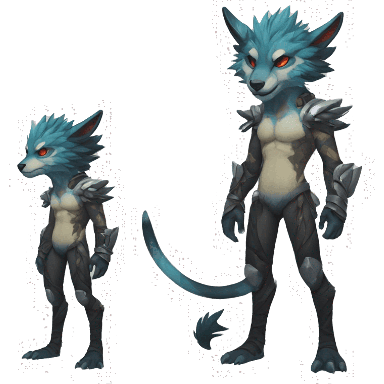 Anthro cool edgy Vernid-WickerBeast-Protogen-Primagen-Fakémon Full Body emoji