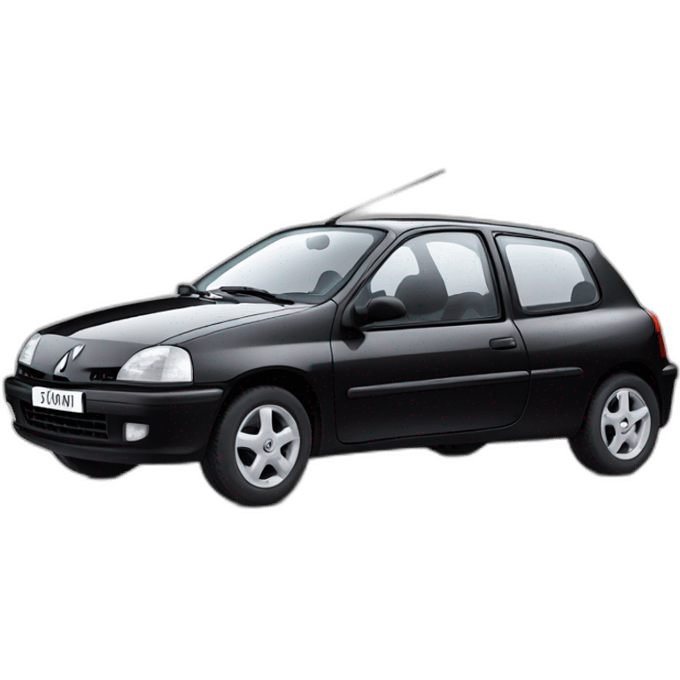 Renault Clio 1995 black emoji