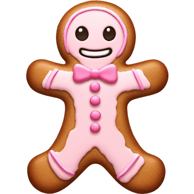 Light pink gingerbread man emoji