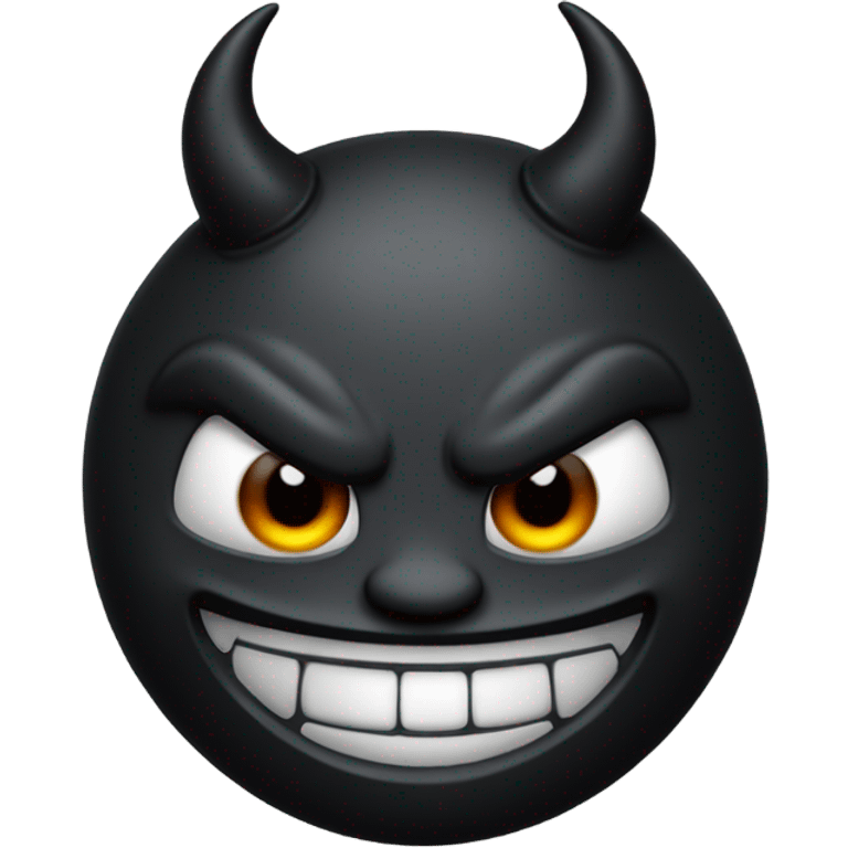 devil face, simple, black emoji