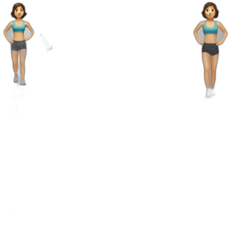 exercise elliptical brunette woman emoji