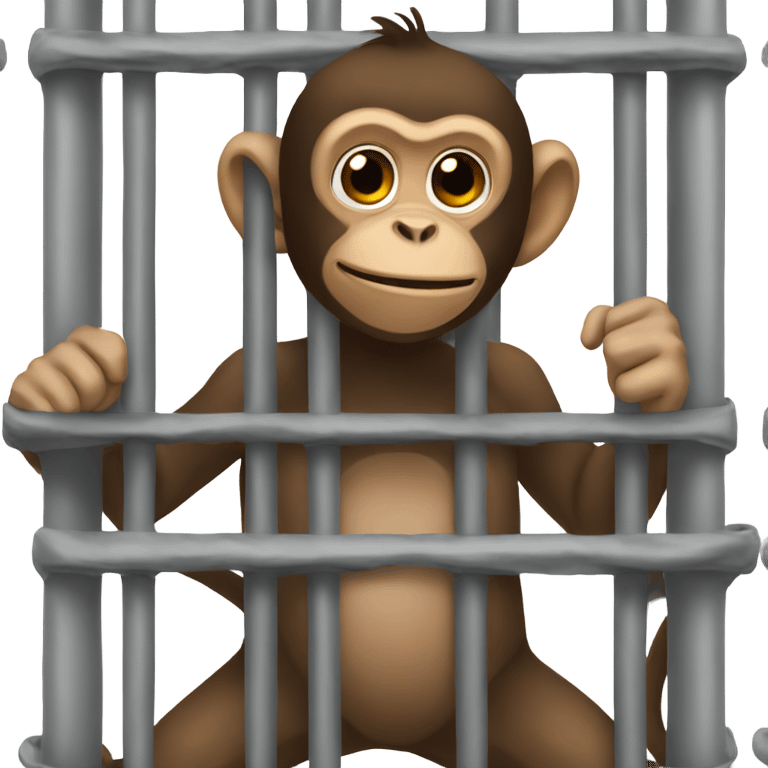 Monkey in jail emoji