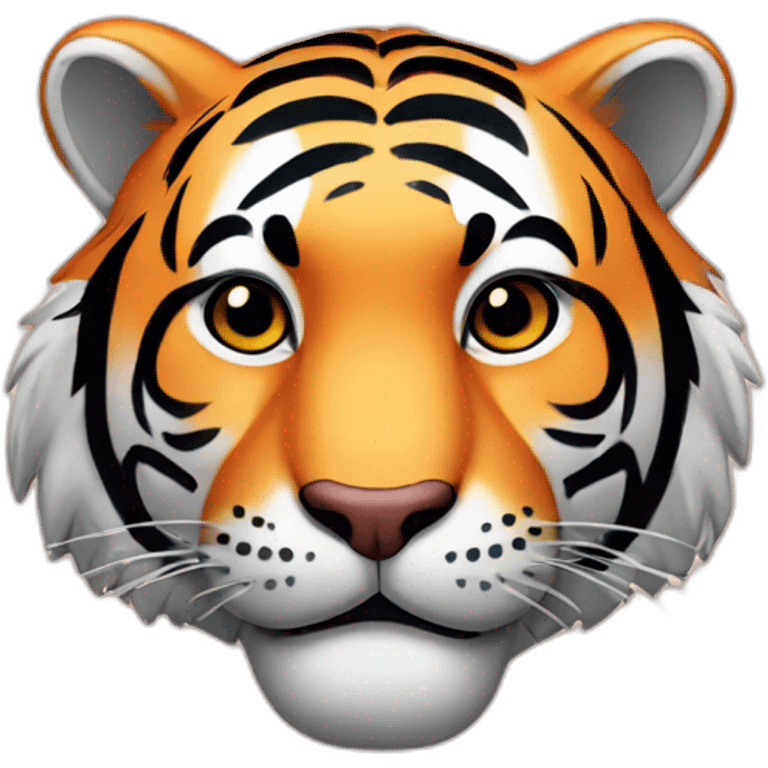 Tiger head with sparkles emoji