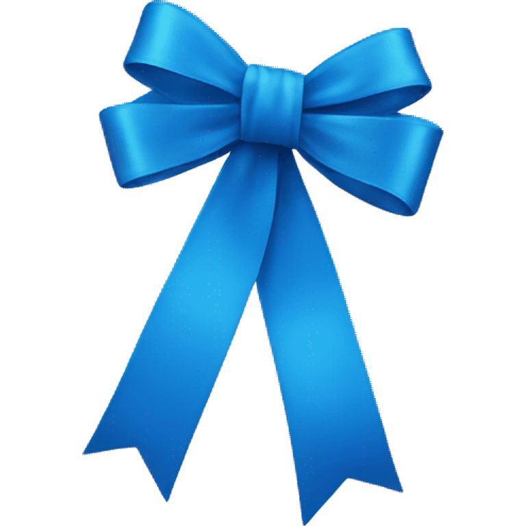 blue ribbon bow  emoji