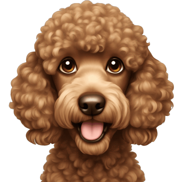 dog brown poodle  emoji