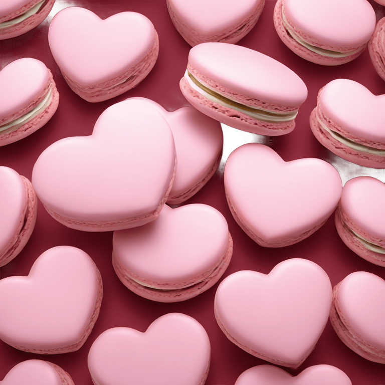 Light Pink heart macarons emoji