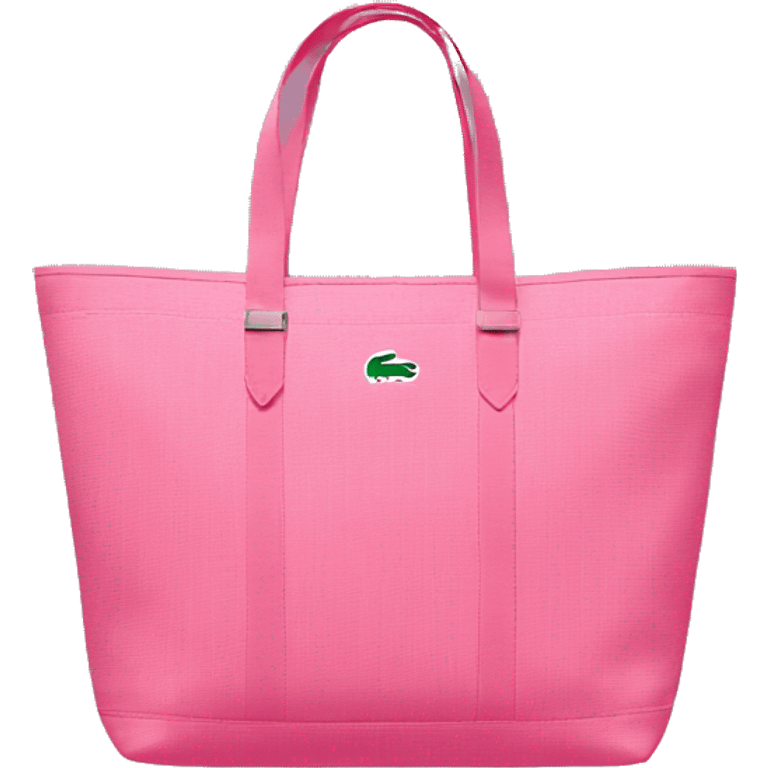 pink lacoste tote bag emoji