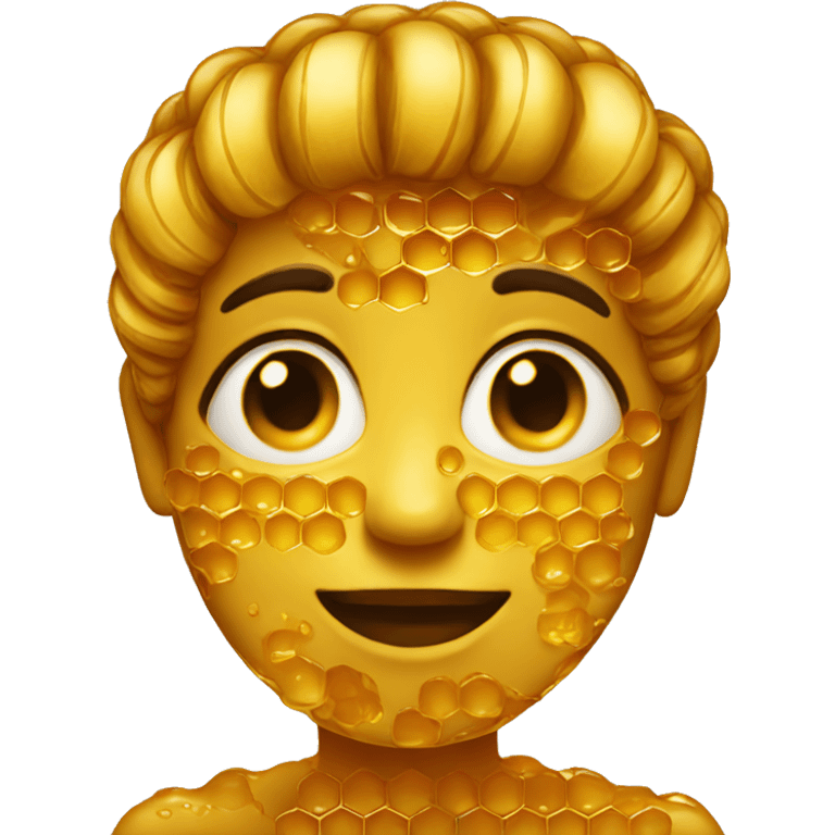 Face made of honey emoji