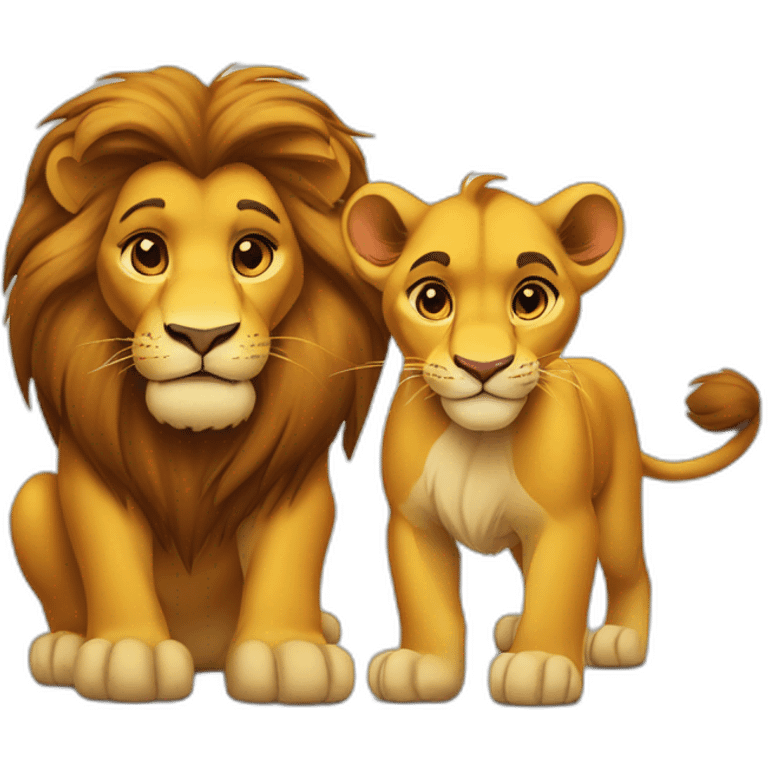 Simba et nala du roi lion emoji