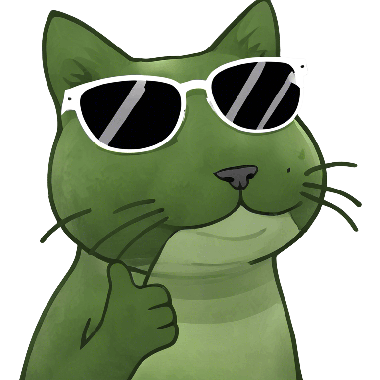 Cat with sunglasses emoji