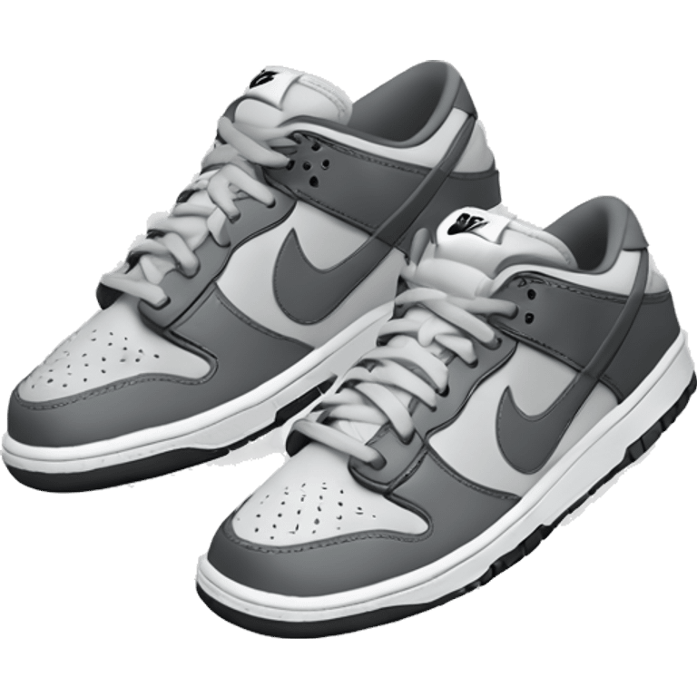 Nike low dunks in gray emoji