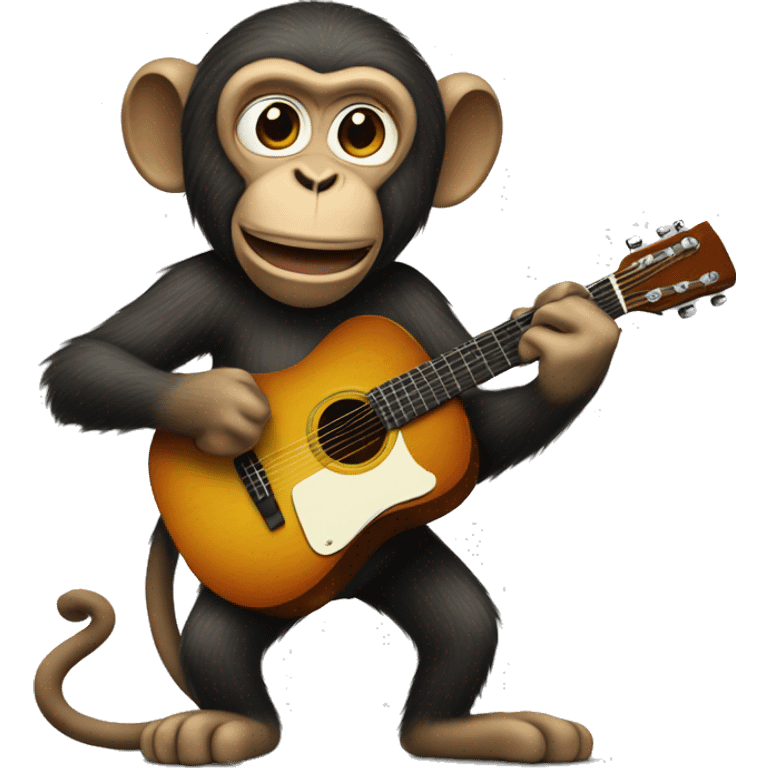 monkey with headphones playing guitar emoji