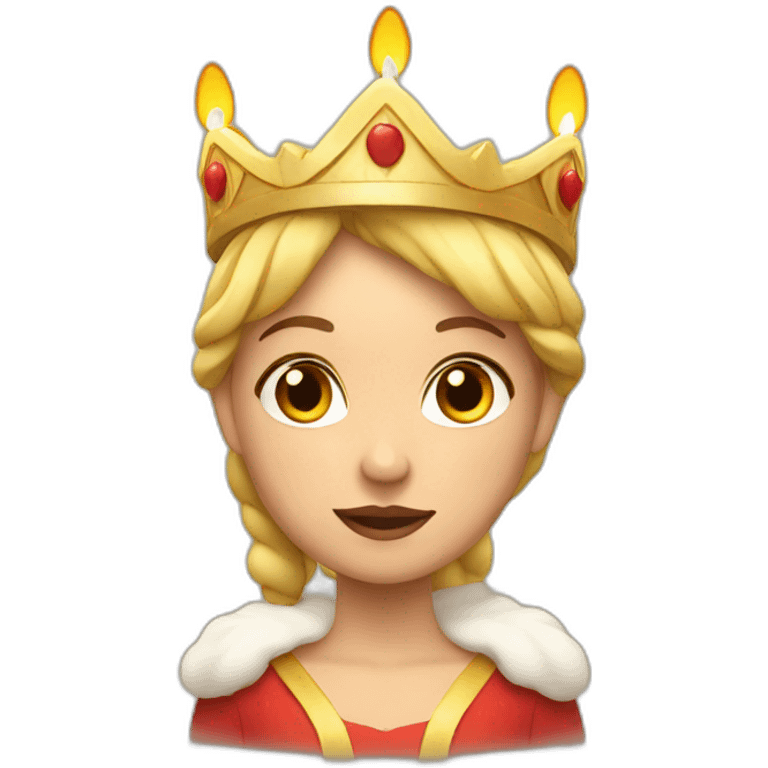 lucia with candles in crown emoji