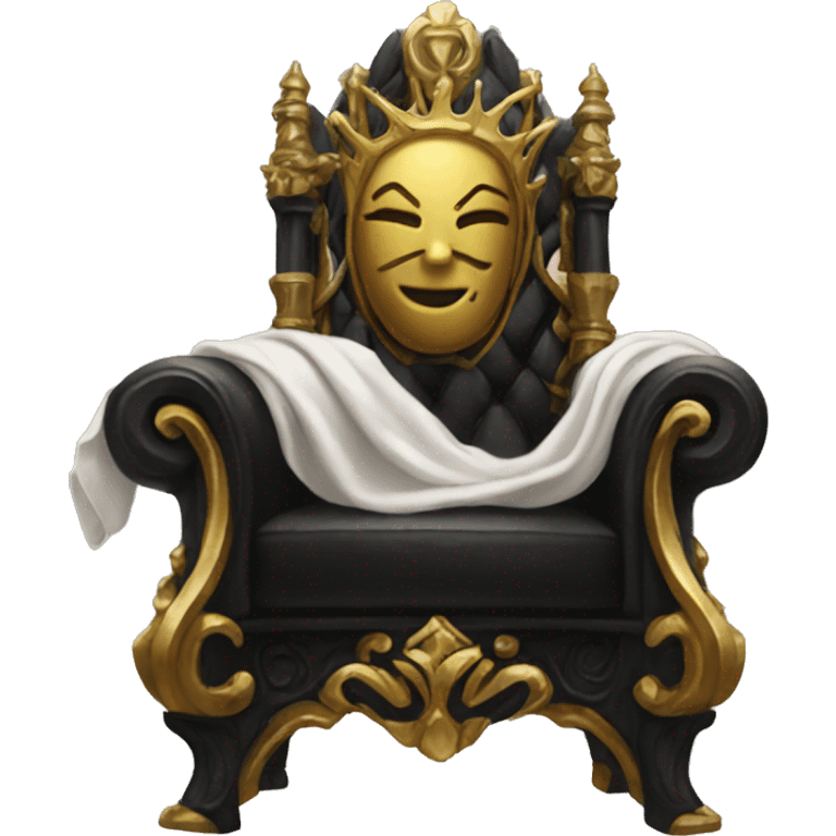 black and gold throne emoji