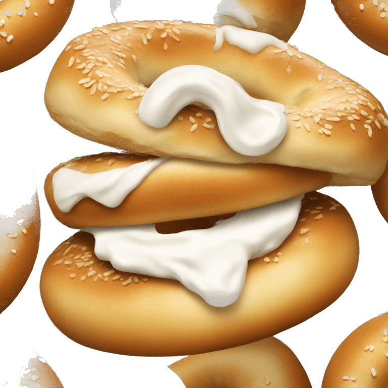 bagel with cream cheese emoji